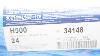 Halyard 34148 H500 Quick Check Sterilization Wrap 48 x 48 inch - Pack of 24